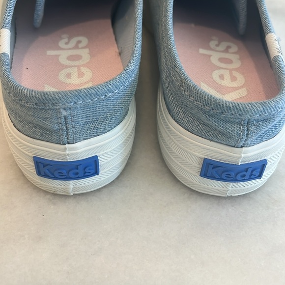 Keds Light Blue Denim Triple Kick Mule Slip On Women's Size 6 Sneaker Platform - Picture 10 of 12